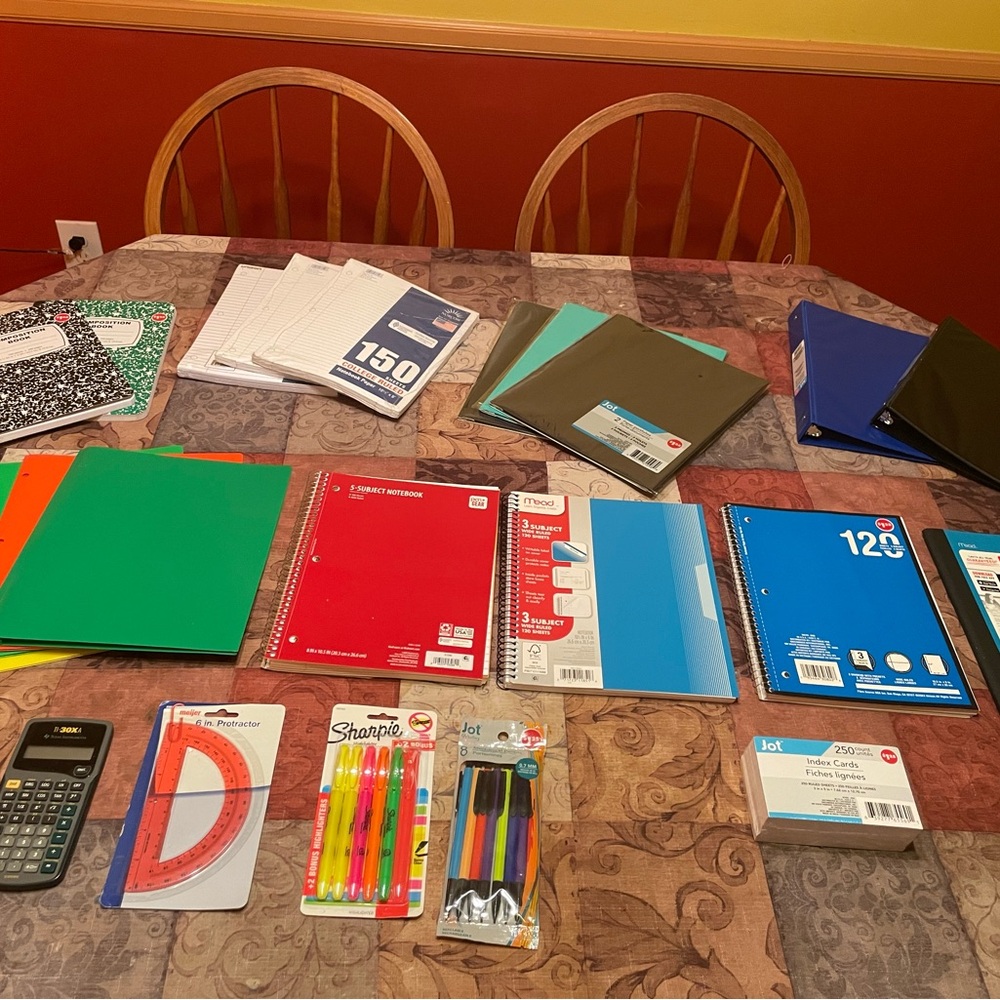 Colorful School Supplies Set